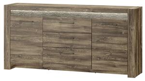 Szynaka Komoda Belveder 46 178 cm s LED osvětlením dub Stirling