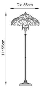 Endon 64323 - Stojací lampa Tiffany SULLIVAN 2xE27/60W/230V pr. 56 cm