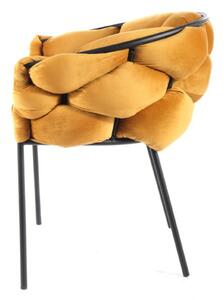Jídelní židle NURTI žlutá/černá