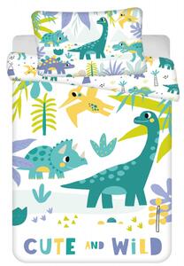Jerry Fabrics Povlečení do postýlky Dino Cute and Wild baby 100x135, 40x60 cm