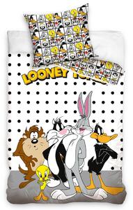 Carbotex Dětské bavlněné povlečení Kamarádi z Looney Tunes, 140 x 200 cm, 70 x 90 cm