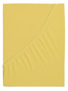 B.E.S. - Petrovice, s.r.o. Prostěradlo Jersey česaná bavlna MAKO - Žlutá 120 x 200