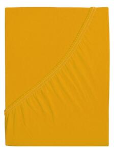 B.E.S. - Petrovice, s.r.o. Prostěradlo Jersey česaná bavlna MAKO - Sytá žlutá 120 x 200