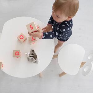 Designový dětský stůl OOH NOO půlměsíc - bílý