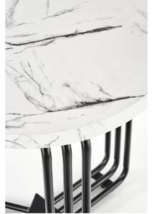 Konferenční stolek ONTACO bílý mramor/černá