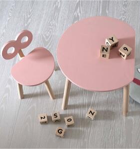Designový dětský stůl OOH NOO půlměsíc - růžový