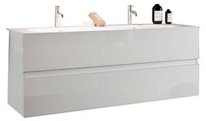 Italská závěsná koupelnová skříňka s umyvadlem Start-A-120 bílý lesklý lak