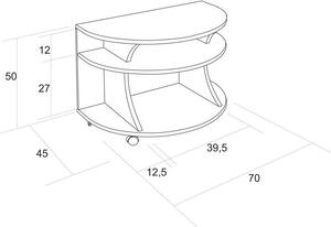 Bradop Televizní stolek T01 | Provedení: W - wenge