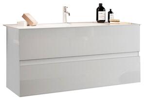 Italská závěsná koupelnová skříňka s umyvadlem Start-A-60 bílý lesklý lak