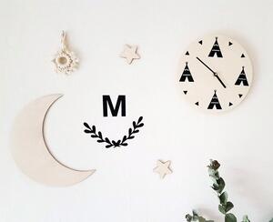 Dřevěné dekorace na zeď - měsíc a hvězdy