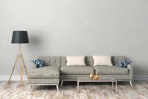 A.S. Création | Vliesová tapeta na zeď Maison Charme 39067-4 | 0,53 x 10,05 m | modrá, bílá, šedá