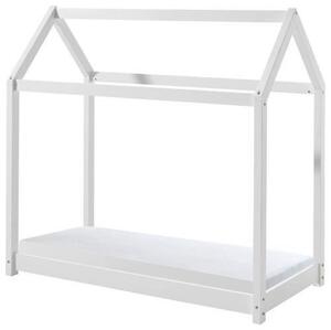 DĚTSKÁ POSTEL SE STŘÍŠKOU, 70/140 cm, bílá MID.YOU, Online Only