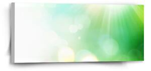 Sablio Obraz Zelená abstrakce - 110x50 cm