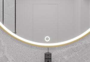 Zrcadlo s osvětlením BINIE L, 60x60, zlatá