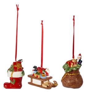 Nostalgic Ornaments vánoční závěsná dekorace, dárky, 3 ks, Villeroy & Boch
