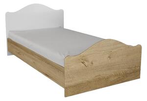 Jednolůžková postel 90 cm Bikavi 2 (dub + bílá) (s roštem). 1094819