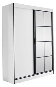 Šatní skříň s posuvnými dveřmi Birelto II 150 2D, Barva: dub artisan / dub artisan + černá Mirjan24 5903211158360