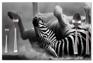 Sablio Prostírání Válející se zebra: 40x30cm