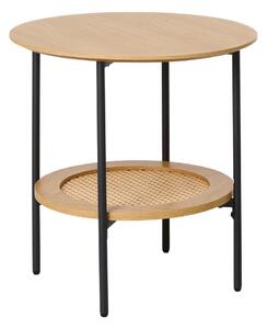 Kulatý odkládací stolek v dekoru dubu ø 50 cm Pensacola – Unique Furniture