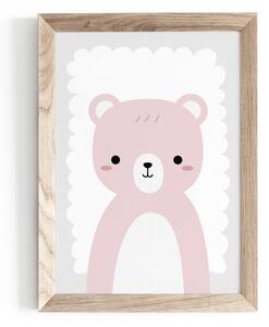 Plakát Pastel - růžový medvídek P301