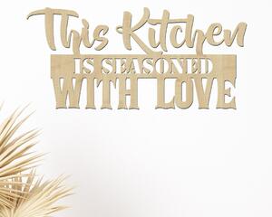 Dřevo života | Dřevěná dekorace nápis This Kitchen is | Barva: Černá | Rozměry (cm): 40x18
