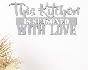 Dřevo života | Dřevěná dekorace nápis This Kitchen is | Barva: Ořech | Rozměry (cm): 40x18