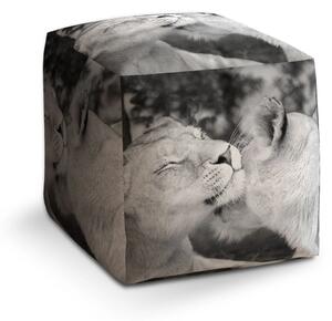 Sablio Taburet Cube Lvice - 40x40x40 cm