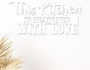 Dřevo života | Dřevěná dekorace nápis This Kitchen is | Barva: Javor | Rozměry (cm): 40x18