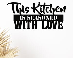 Dřevo života | Dřevěná dekorace nápis This Kitchen is | Barva: Buk | Rozměry (cm): 40x18
