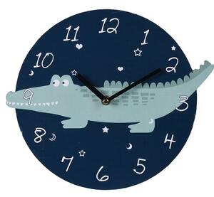 Nástěnné hodiny Krokodýl, pr. 28 cm
