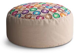Sablio Taburet Circle Barevné spirály: 38x48 cm