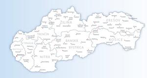 Obraz mapa Slovenska