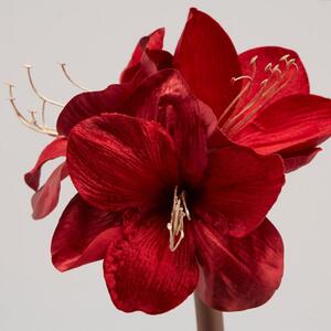 Umělá květina Amaryllis červený, 69 cm