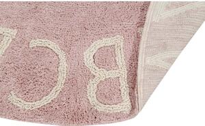 Okrúhly koberec abeceda ABC Pink-Natural