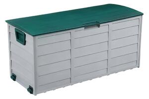 Zahradní úložný box Korta (šedá + zelená)