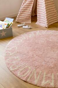 Okrúhly koberec abeceda ABC Pink-Natural
