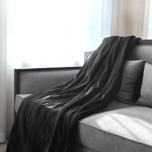 FurniGO Fleecová topná deka - antracit