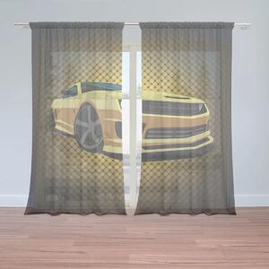Sablio Záclony Chevrolet Camaro Žlutá mřížka: 2ks 150x250cm