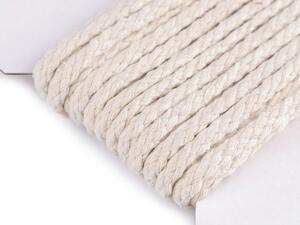 Hana Švédová Bavlněná pletená šňůra / provaz MACRAME, režná, návin 100m, průměr 4mm