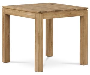 Stůl jídelní 80x80x75 cm, masiv dub, povrchová úprava olejem - DS-F080 DUB