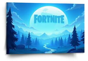 Sablio Obraz FORTNITE Modré údolí s měsícem - 120x80 cm
