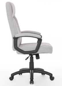 Židle kancelářská, šedá látka, plastový kříž