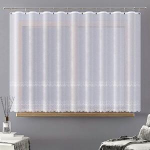 Forbyt žakarová kusová záclona VALENTINA jednobarevná bílá, výška 120 cm x šířka 250 cm (na okno)