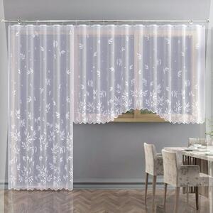 Forbyt žakarová kusová záclona AURA N172A jednobarevná bílá, výška 120 cm x šířka 220 cm (na okno)