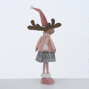 Vánoční figura sob růžový Milvyo 1ks, 23x20x73cm - Kluk
