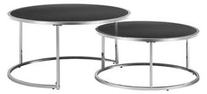Set 2 ks konferenčních stolků Dvan (stříbrná + černá). 1119525