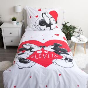 Povlečení Mickey a Minnie Love 05 Bavlna, 140/200, 70/90 cm