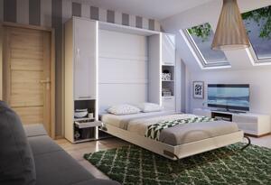 Casarredo - Komfort nábytek Výklopná postel CONCEPT PRO CP-03P, 90 cm, bílá lesk/bílá mat