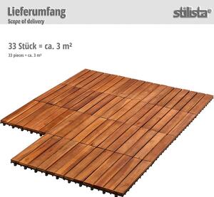 Stilista 77224 STILISTA dřevěné dlaždice, mozaika 6, akát, 3 m²
