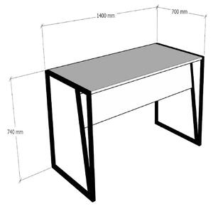 Psací stůl Misobo (dub safírový + černá). 1094936